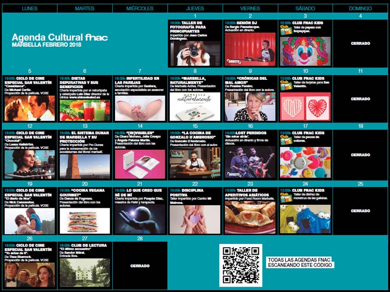 fnac marbella agenda febrero