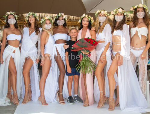 virginia macari y la milanesa en marbella fashionshow