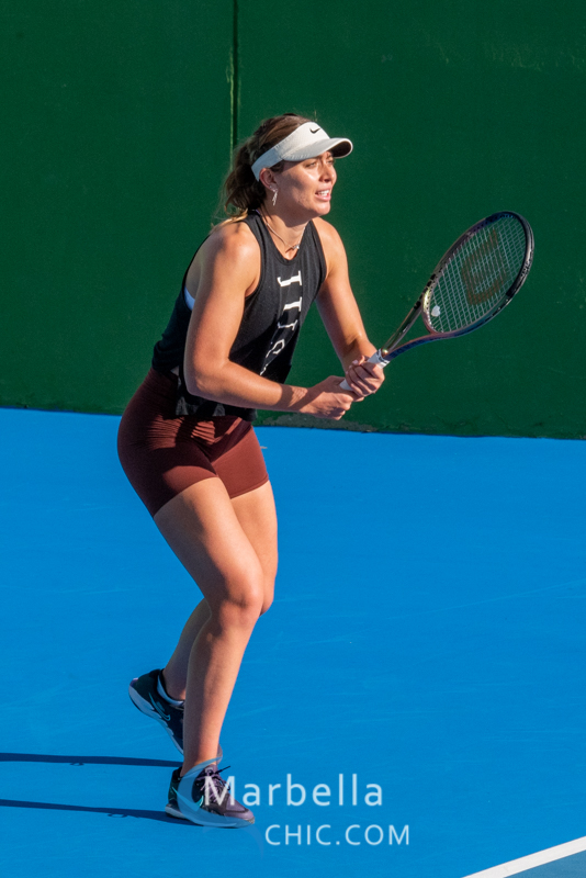 Garbiñe Muguruza y Paula Badosa entrenan en Marbella