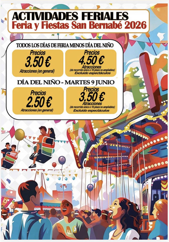 Programa de la Feria y Fiestas San Bernabé Marbella 2026