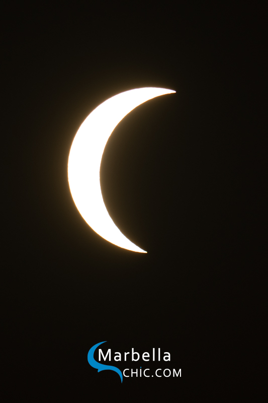 Imágenes del eclipse solar visto desde Marbella